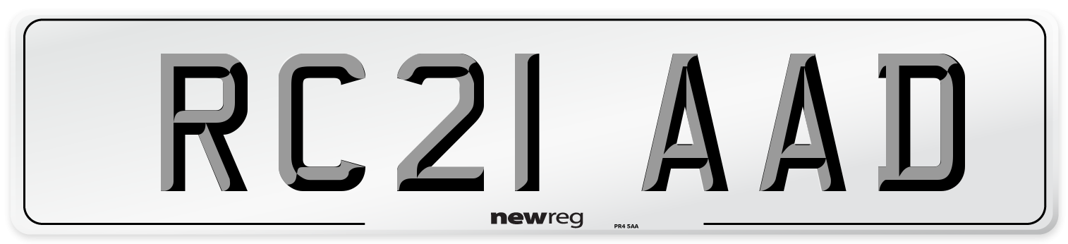 RC21 AAD Number Plate from New Reg